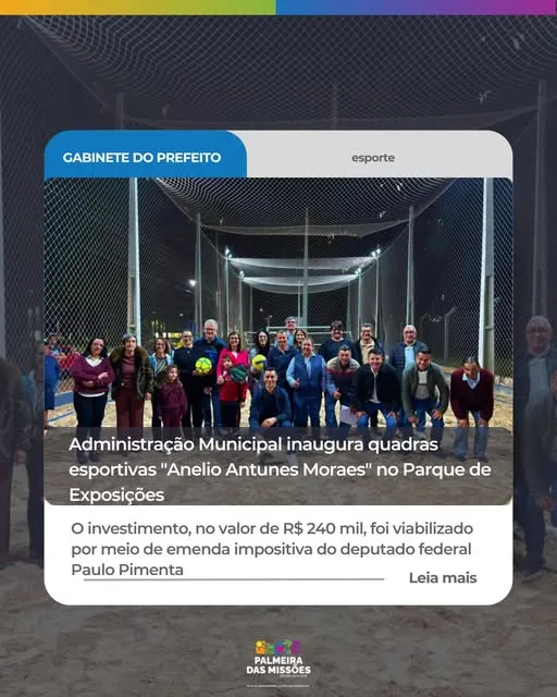 Inaugurada quadra de esportes no Parque Municipal