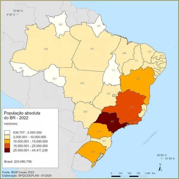  O Rio Grande do Sul é o sexto estado mais populoso do país
