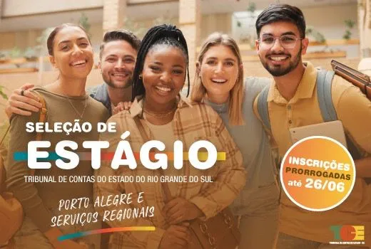 TCE-RS prorroga prazo de inscrições para processo seletivo de estágio remunerado